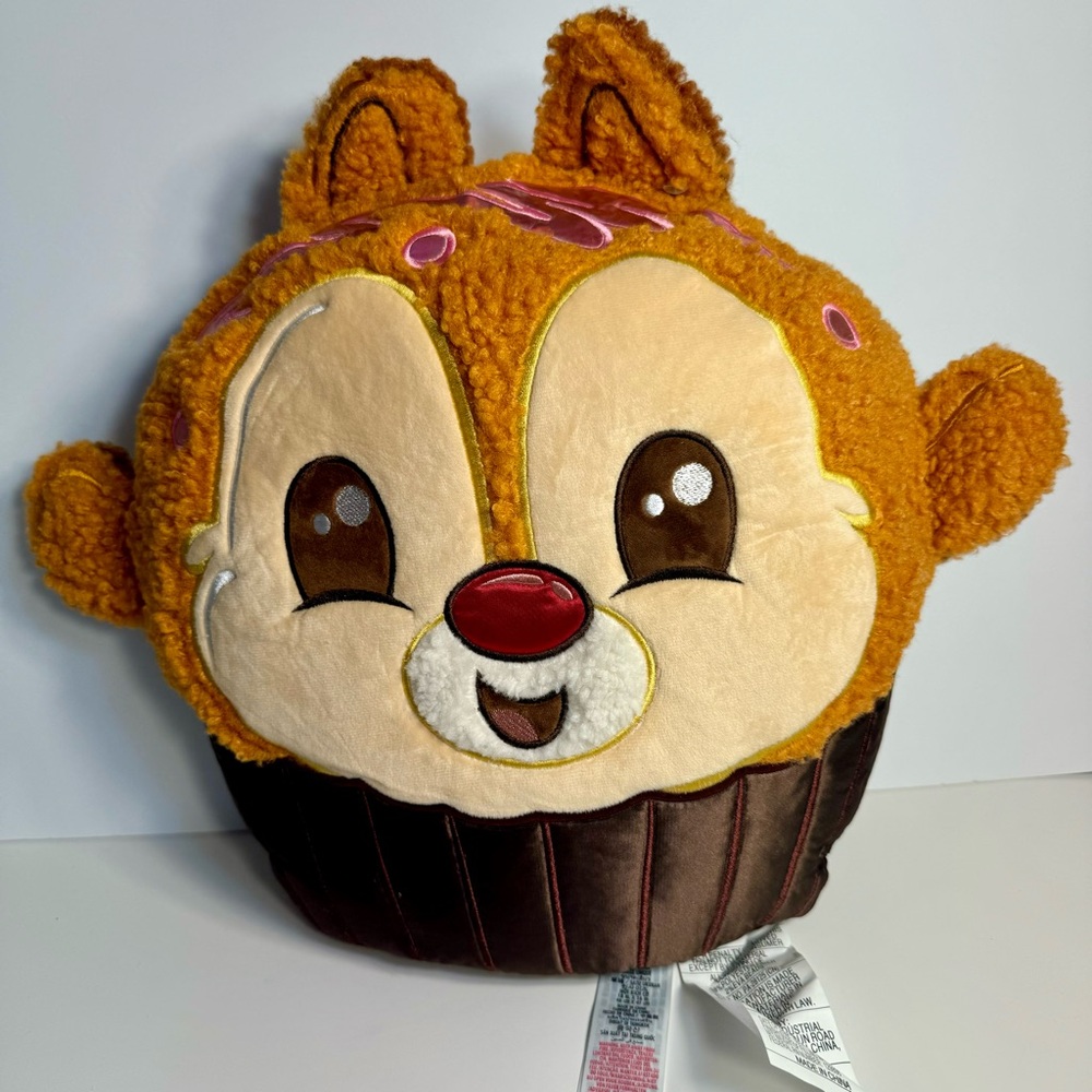 NWOT. Disney Chip 'n Dale pillow. Dark Chocolate Ganache Disney Munchling